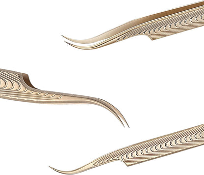 Ms.Queen Lash Tweezers for Eyelash Extension-Professional Lashing Tweezers for Mega Volume Mink Eyelashes Extensions Applying