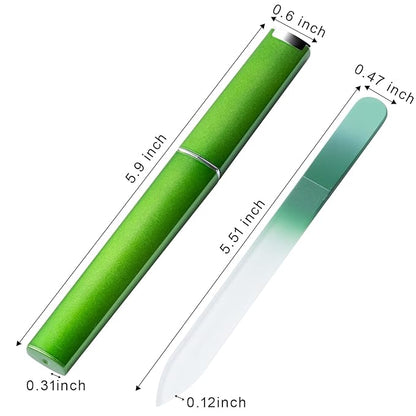 Crystal glass nail file with