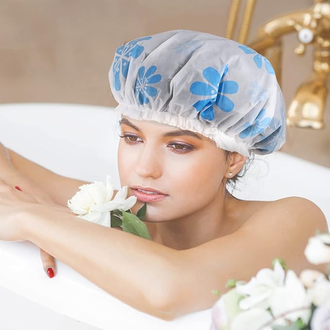 6 pcs shower caps, waterproof