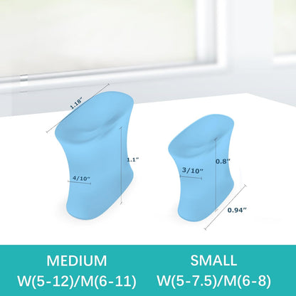 Upgraded Gel Toe Separators – 12-Pack Bunion Pads – Toe Spacers for Straightening Overlapping Toes, Bunions, Calluses – Soft Silicone Bunion Corrector for Men and Women(6M+6S)