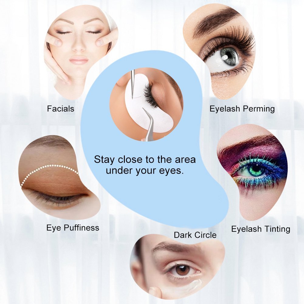 100 Pairs Eye Gel Patches, Lint Free Eye Gel pads for Eyelash Extension Pads,Eye Mask Beauty Tool (Girl)