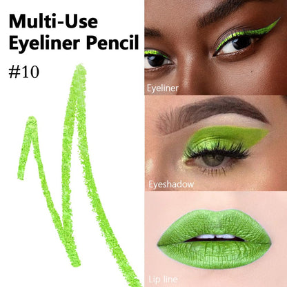 Kaely Gel Eyeliner Pencil for Women, Apple Green Eye Liner Waterproof Smudge Proof with Sharpener, Waterline Eye Makeup Liners, delineador de ojos contra el agua, Vegan & Cruelty-Free, 10