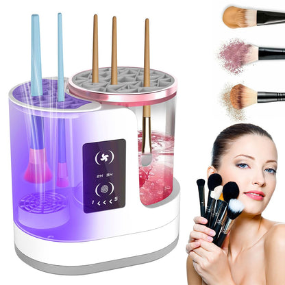THEMARS 3 IN 1 Electric Makeup Brush Cleaner Machine With Dryer, USB Portable Automatic Cosmetic Brushes Cleaner