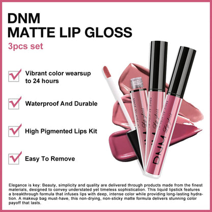 evpct 3Pcs Light Neutral Mauve Matte Liquid Lipstick Lip Stain Sets for Women, Matte Lipstick Long Lasting Waterproof Permanent 24 Hours original, Magic Lip Sticks Pack for Halloween Daily Makeup