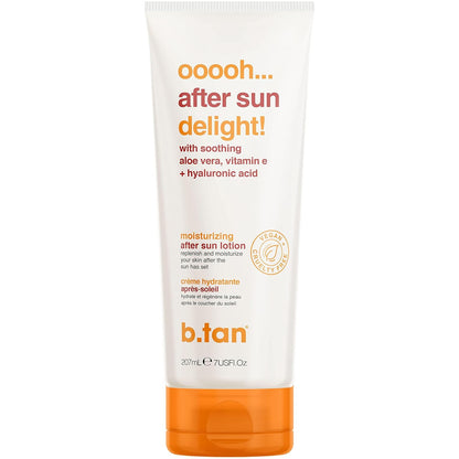 B.TAN After Sun Lotion | Ooooh Aftersun Delight - Aloe Vera & Hyaluronic Acid, Sun Burn Pure Skin Relief, Moisturizing, Soothing, Face & Body Cream, 7 Fl oz