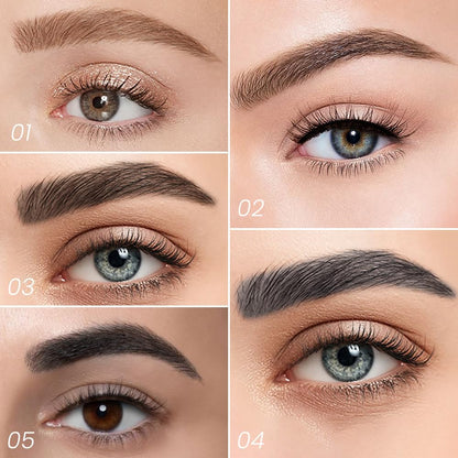 Eyebrow Ink Pencil by Brow Stylist -Micro 4 Point Brow Pen Lift & Snatch Eyebrow Pen Kits with 3 Eyebrow Stencil Long-Lasting Waterproof Natural Eyebrow Hair (B-2Pc 03# Black brown)