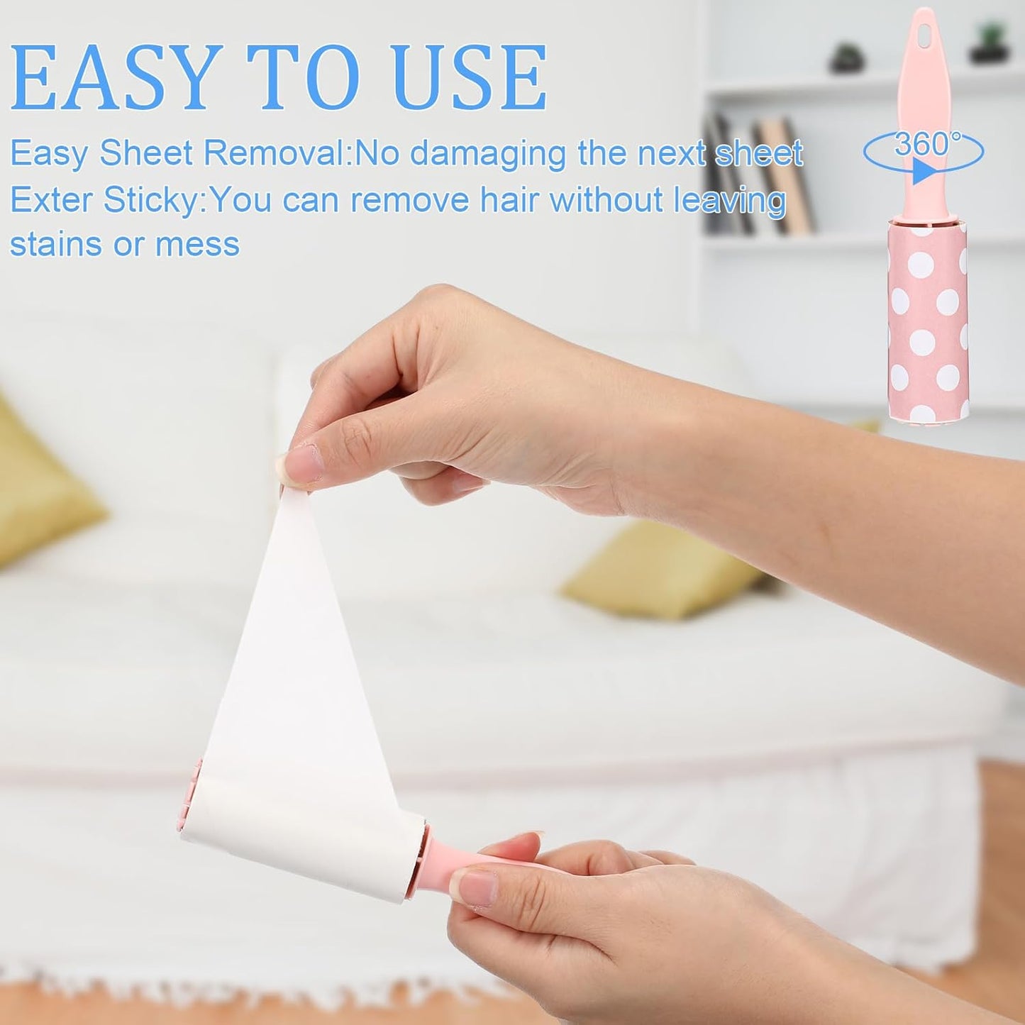 Hushee 36 Pcs Mini Lint Rollers for Pet Travel Size Clothes Roller Hair Lint Removers Sticky Tool for Clothes, Gift Bags, Pet Hair Removal