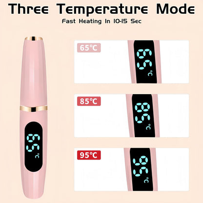 Heated Eyelash Curler with Led Display Electric Eye lash Curler 3 Temp Settings for Makeup Tools for Achieving A Natural Curl and Long Lasting Eyelashes, Designed for Women, Pink