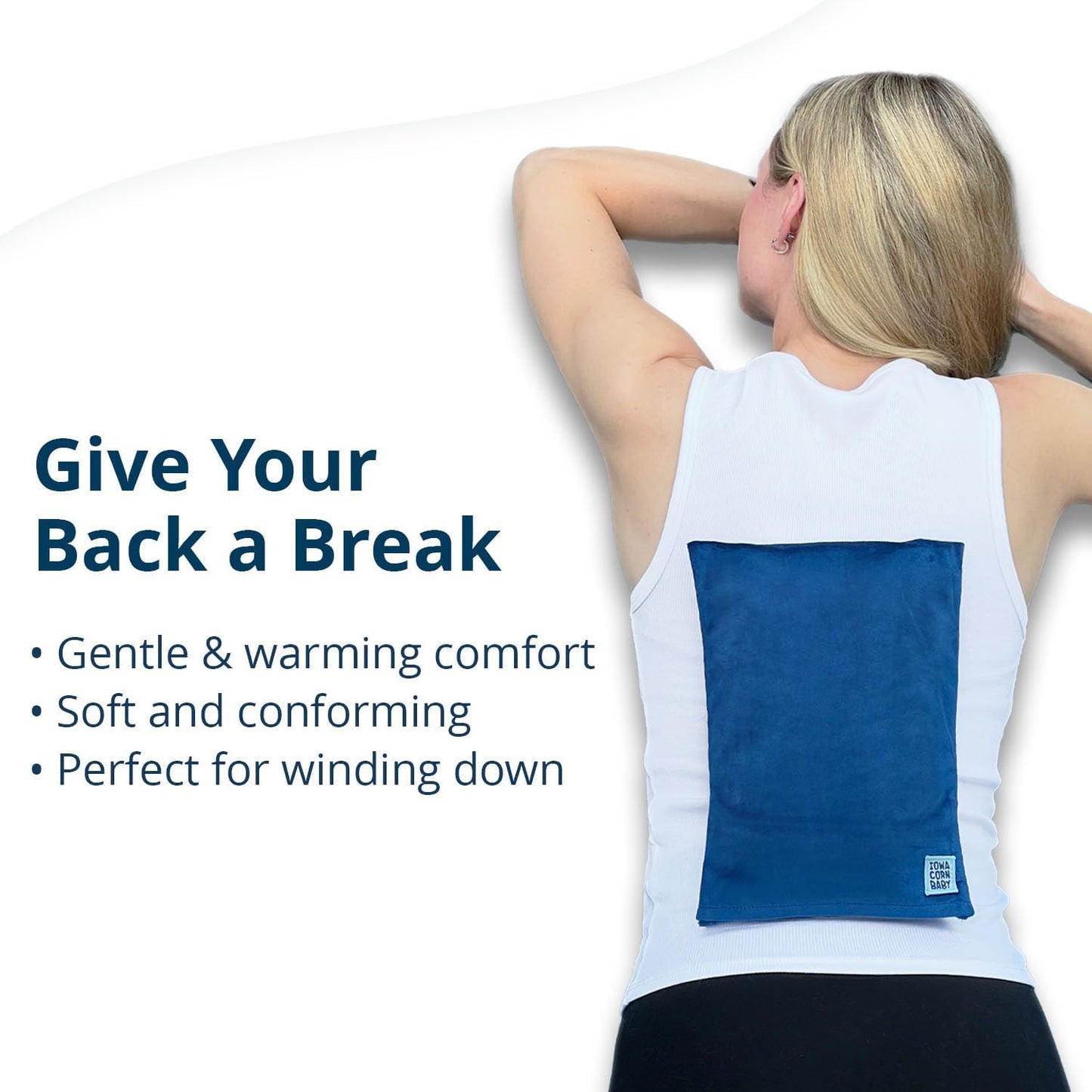 Microwave Heating Pad (with Removable Cover) – Weighted Microwavable Moist Heat Therapy Pad for Back, Neck, Shoulders, and Cramps – Portable, Reusable Cold or Warm Compress, 10" x 7", 2.5lbs