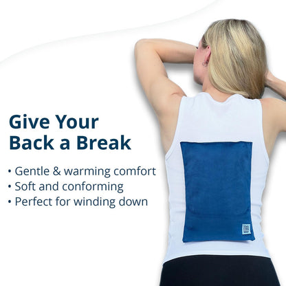 Microwave Heating Pad (with Removable Cover) – Weighted Microwavable Moist Heat Therapy Pad for Back, Neck, Shoulders, and Cramps – Portable, Reusable Cold or Warm Compress, 10" x 7", 2.5lbs