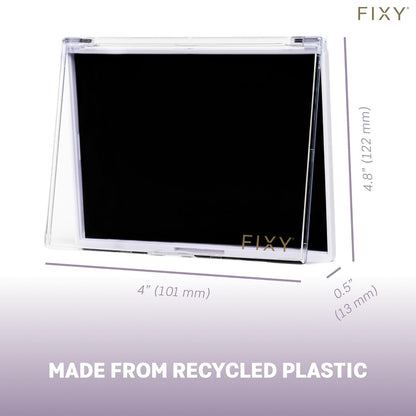 FIXY Extra Small Magnetic Makeup Palette | 4.8"x4.0" Clear-Top Organizer – Depot, Organize & Declutter Eyeshadow, Blush & More – Travel-Friendly, Customizable & Portable