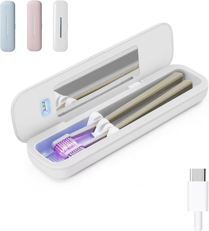 Toothbrush Holder, Toothbrush Cleaner Case, Portable USB Charging Toothbrush Cover with U V-C Light, Travel Toothbrush Holder