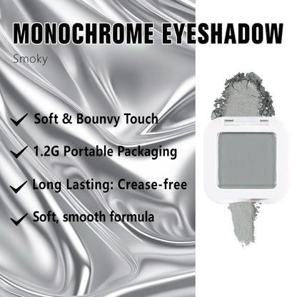 evpct Matte Grey Eyeshadow Singles, Smoky Gray Grey Dusty blue Cream Single Matte Eye Shadow Palette Makeup for Older Women, High Pigment Waterproof Monochrome Mini Eyeshadow Palette, sombra de ojos