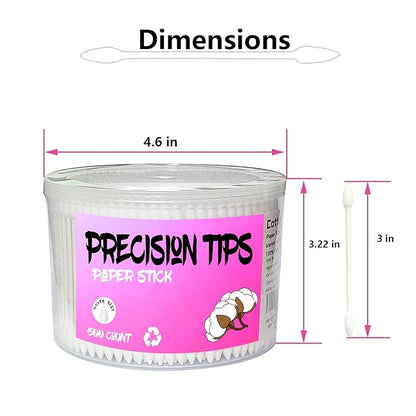 Pointed tip cotton swabs,500 count