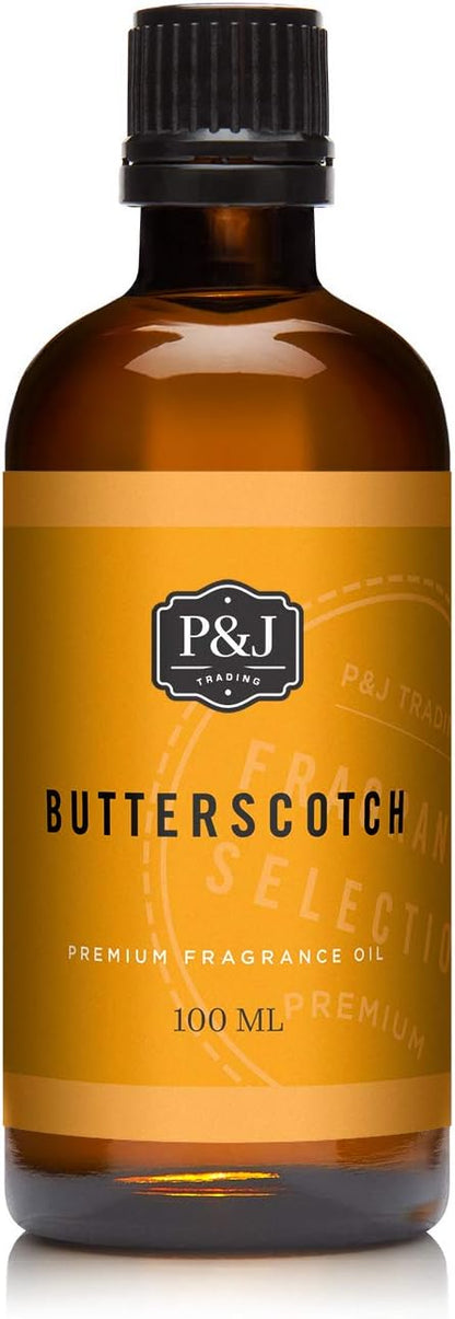 P&J Trading - Butterscotch Scented Oil 100ml - Fragrance Oil for Candle Making, Soap Making, Diffuser Oil