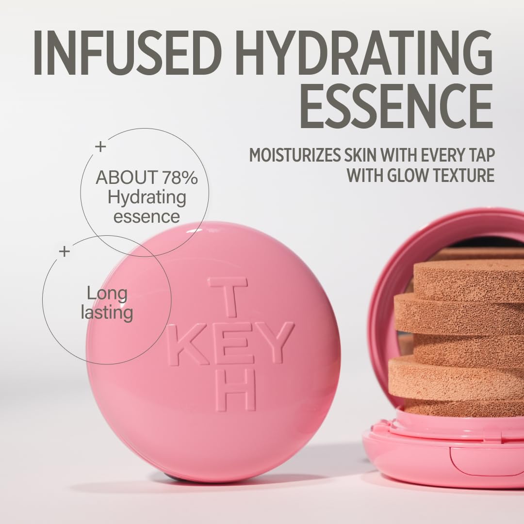 KEYTH PINK MAGNET CUSHION #03 PURE BEIGE (15G, 0.52 OZ.) / Magnetic Adherence, Dewy Radiance, 77% moisture essence, Glow Film Complex, Skin Film Polymer