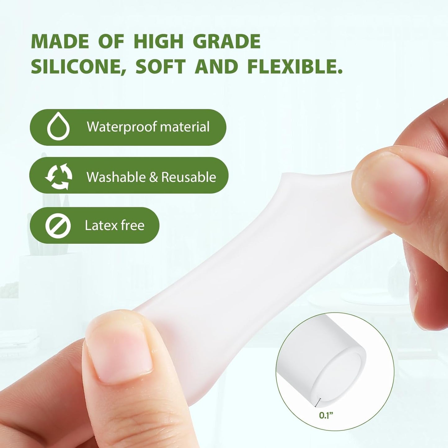 Bukihome Silicone Toe Protectors – 14 Pack Aloe Vera Extract Infused Silicone Toe Sleeve for Hammer Toes, Corns, Calluses, Blisters – Soft Gel Protector Toe Cushions for Pain Relief (Large Size)