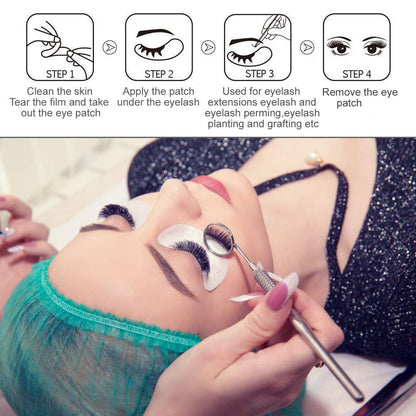 110 Pairs Eyelash Extension Gel Patches, Professional Lint Free Under Eye Pads Hydrogel Eye Mask for Beauty Salon False Lash Extensions Grafting