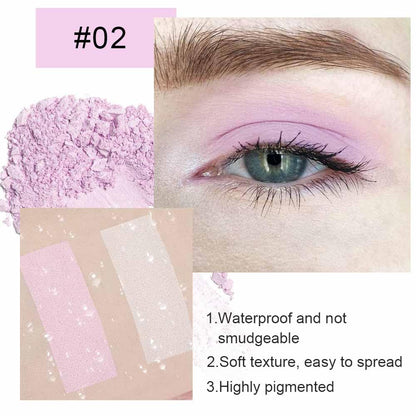 Eyeshadow Single Matte, High-Pigment Monochrome Eye Shadow Pressed Powder, Everyday Velvety Silky Eye Makeup Looks, Professional Long-Lasting Waterproof Single Eyeshadow Palette, Pink Nude 02