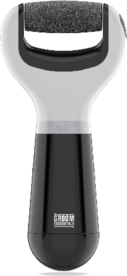 ChargeWorx Groom Essentials Cordless Callus Remover for Feet, Electric Pedicure Tool with Spinning Pumice Stone Head, Portable Foot Scrubber and Heel Scraper, Includes 2 Replacement Pumice Heads