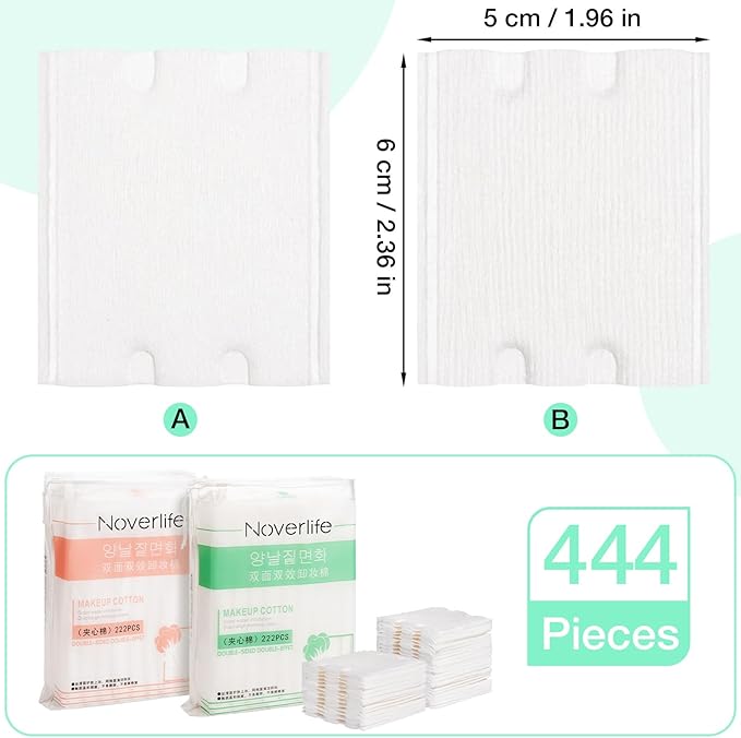 Noverlife 444pcs makeup cotton pads,