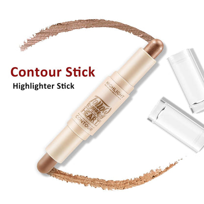 Boobeen 2 in 1 Contour Stick, Cream Bronzer Highlighter, Eyeshadow Pencil, Long-Lasting and Waterproof for All Areas of the Body