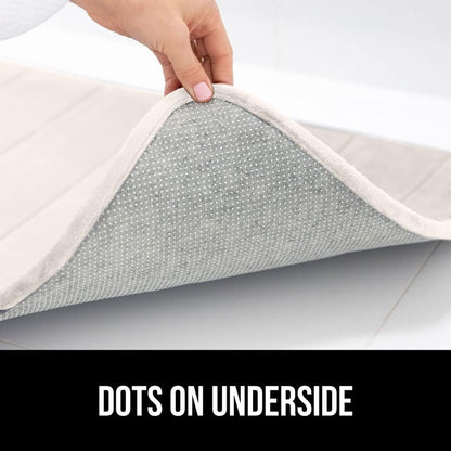 GORILLA GRIP Memory Foam Bath Mat, Soft Absorbent US Designed Bathroom Rug, Gripping Dots Machine Washable Bathmat, Cushioned Floor Mats, Shower Sink Rugs Room Décor Accessories, 36x24 Cream