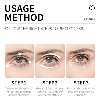 Eye Serum, Under Eye Roller Cream for Dark Circles, Anti-aging Wrinkles And Firming, 360° Massage Ball Ice Roller For Fine Lines, Bags, Puffy Eyes, Eye Skin Care For Women Men