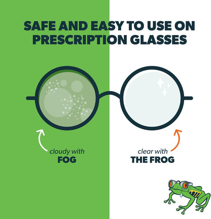 Frog Spit Pre-Moistened Anti-Fog Wipes | 6-Pack | Individually Packaged Travel Anti Fog Wipes for Glasses, Goggles, Face Masks, Helmets, Face Shields