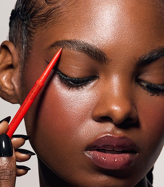 MAKE Beauty Nano Brow, Micro Eyebrow Pencil. Long-Lasting Smudgeproof Eye Brow Makeup for Hairlike Lines. Precision Liner for Natural-Looking Eyebrows - Shade, Soft Black