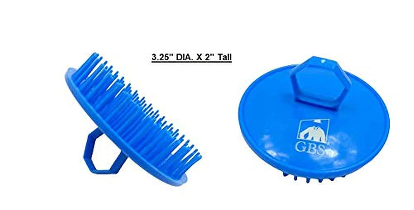 G.B.S Shampoo Scalp Exfoliator Shower Brush 4 Pack -Scrubber,Massager & Beard Exfoliator - Blue
