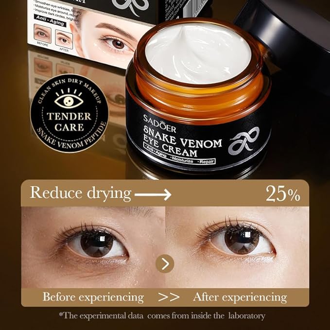 Firming eye cream, snake venom
