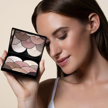 T.LeClerc Eye Shadow Palette | Retro-Chic 10-Color Nude Palette | Warm-Toned, Creamy Texture | Luminous, Long-Lasting Wear | Rich Pigments | Easy Makeup Removal (ROSE DES SABLES, 18G)