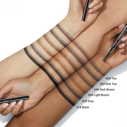 Ultra-Fine Eyebrow Pencils for Women, Waterproof Dual-Sided 5 Pack Taupe Eye Brows Pen, Draws Tiny Brow Hairs, Defines, Fills, Shapes, Contours, Combs -Milk Tea