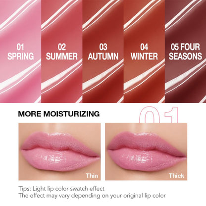 2Pcs Tinted Lip Balm Moisturizing Lipstick – Soft Pale Pink Sheer Hydrating Lip Color for Dry Lips – Nourishing Lip Balm for All Women with a Subtle Natural Scent (S01 & S01)