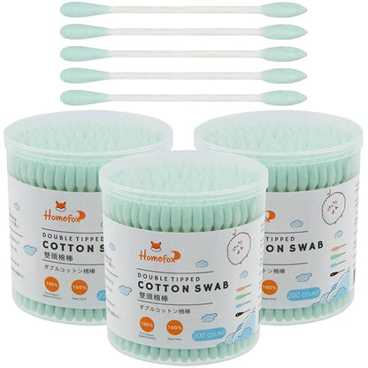 Green cotton swabs precision pointed