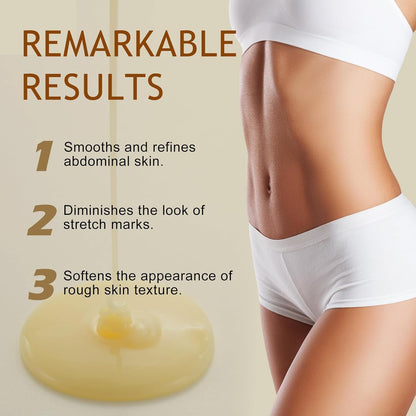 B Flat Belly Firming Cream - Stretch Mark Treatment - Clean and Gentle Belly Cream - Skin Tightening Cream for Cellulite for Stomach Mark & Thighs & Butt, Moisturizing Lifting Body Lotion