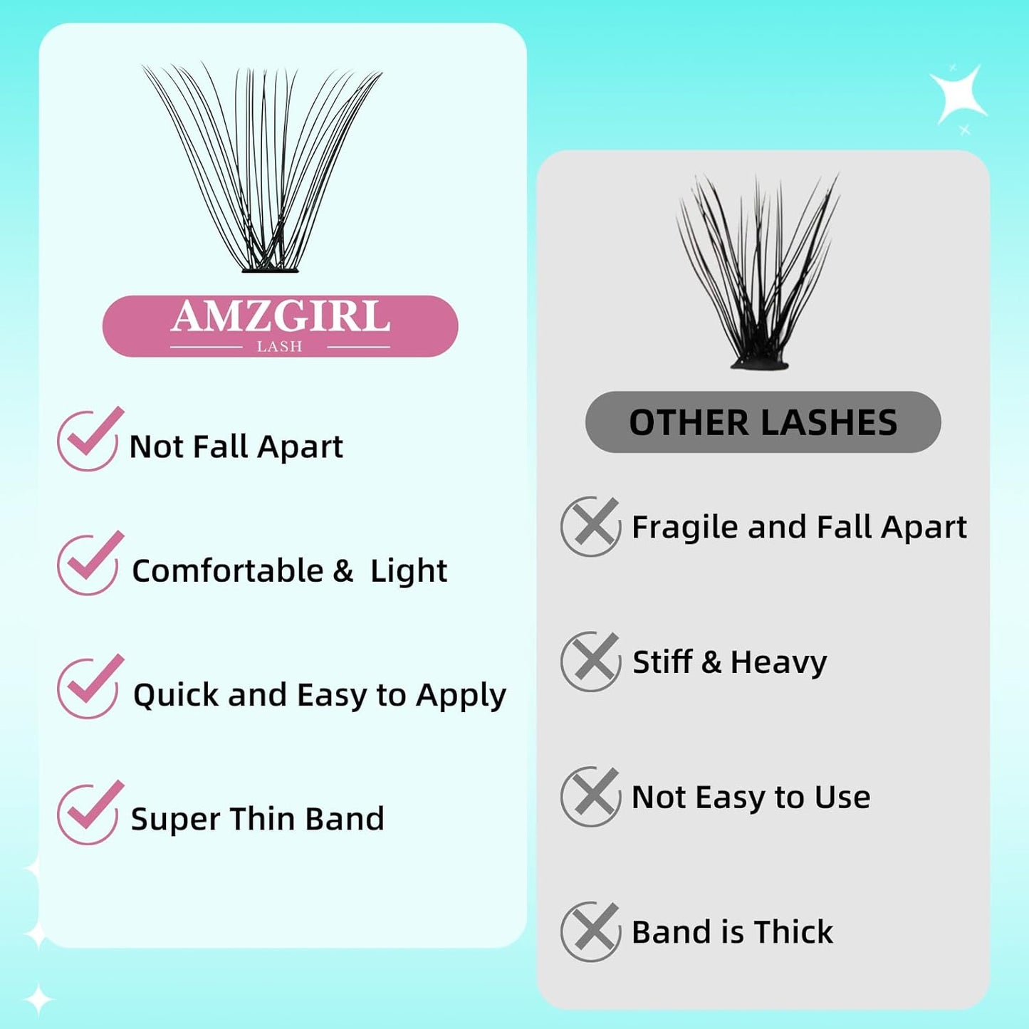 Lash Clusters Wispy 280PCS Eyelash Extension 70D Cluster Lashes Individual Lashes DIY Lash Extension Natural Look Cluster Eyelash Extensions Soft False Eyelashes at Home for Beginners(14mm)