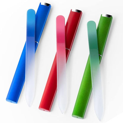 Crystal glass nail file with