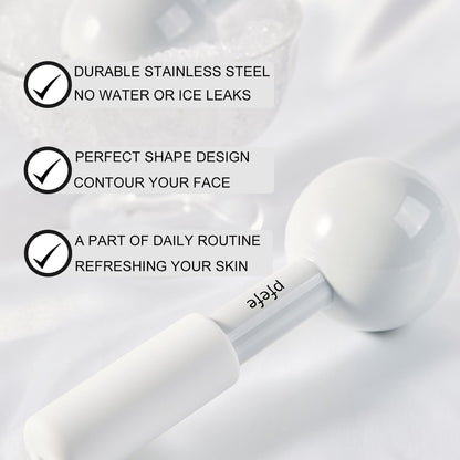 Ice Globes for Face & Eyes, Unbreakable Stainless Steel Cryo Sticks for Beauty Routines, Facials Cold Roller Cooling Globes for Puffiness, Wrinkles, Dark Circles, Headaches