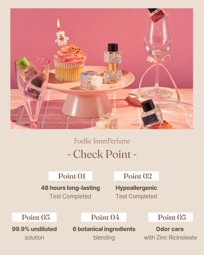 Foellie] eau de cherry blossom - Feminine Inner Beauty Perfume (for Underwear), Sweet Cherry blossom Scents Fragrance, 5ml(0.169 fl oz)