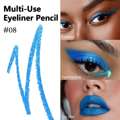 Kaely Gel Eyeliner Pencil for Women, Deep Sea Blue Eye Liner Waterproof Smudge Proof with Sharpener, Waterline Eye Makeup Liners, delineador de ojos contra el agua, Vegan & Cruelty-Free, 08