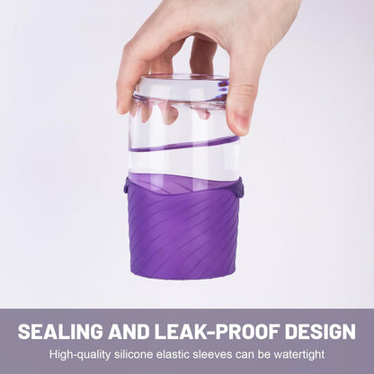 Bottle Covers for Travel, Leak Proofing, Travel Size Container Silicone toiletry sleeves, Leak Locks Travel Accessories for Shampoo Wash Body Bottles and other beauty and personal care(8pcs)