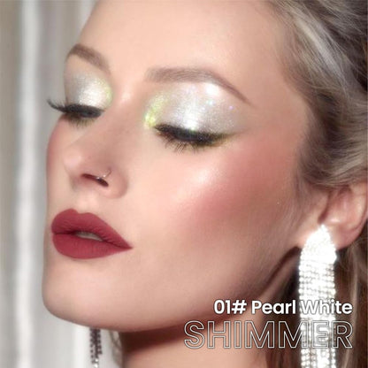 evpct Pearl White Shimmer Cream Eye Shadow Brightener Sticks Set for Eyes, White Shimmery Matte Pencil Eye shadow Applicator Stick Pen Palette Makeup Waterproof sombras en crema para ojos 01#