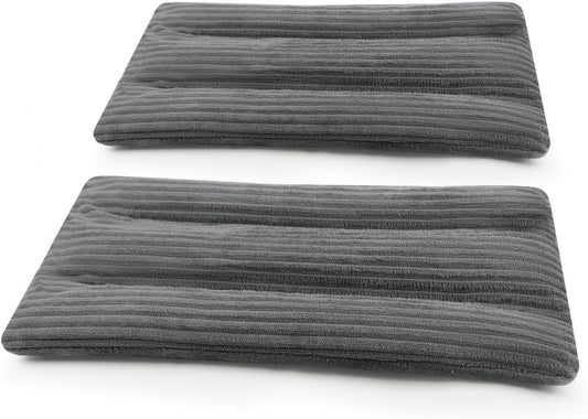 Microwave Heating Pad 6 x 12 Heating Pad Microwave, Microwave Bean Bag Heating Pad for Neck and Shoulders, Moist Heat Pack Pillow Warm Compress for Muscles, Joints, Abdomen (Dark Gray) - 2 Pack