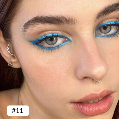 Kaely Gel Eyeliner Pencil for Women, Sea Blue Eye Liner Waterproof Smudge Proof with Sharpener, Waterline Eye Makeup Liners, delineador de ojos contra el agua, Vegan & Cruelty-Free, 11