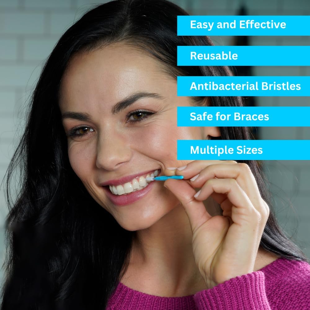 Piksters Interdental Brushes, Size 2, 100 Count (10 x 10 Packs), Interdental Tooth Brush for Extremely Tight and Fine Gaps, Gum Soft Bristles for Plaque Removal, Safe for Braces (100pk)