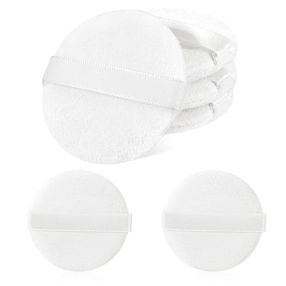 6 PCS Setting Powder Puff, 2 Inch Small Round Makeup Powder Puff Pads with Ribbon Soft Velour Eye Shadow Puff Cosmetic Foundation Blender Sponge Beauty Makeup Tools for Loose Powder & Liquid Cosmetic