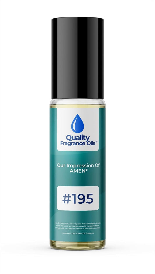 Quality Fragrance Oils' Amen for Men Impression #195 | Long-Lasting Perfume Oil, Alcohol-Free, Strong Scent, 10ml Roll-On | Affordable Alternative to Designer Fragrances