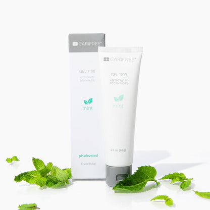 CariFree Gel 1100 (Mint) Anti-Cavity Fluoride Toothpaste with Nano Hydroxyapatite, Enamel Protection, Dentist Recommended for Kids and Adults, Dentist Developed, 2.40 oz. (Pack of 1 + Book)